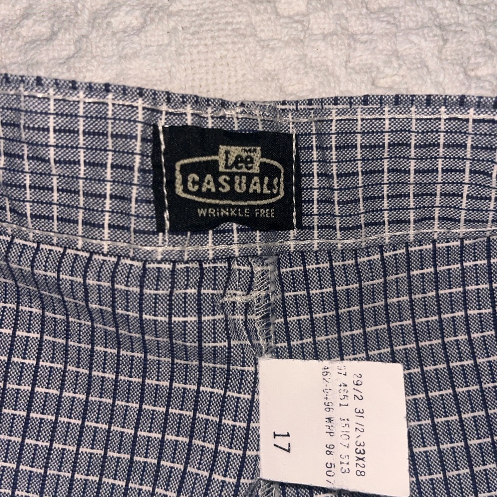 Lee Casuals Black and White Checkered Trousers